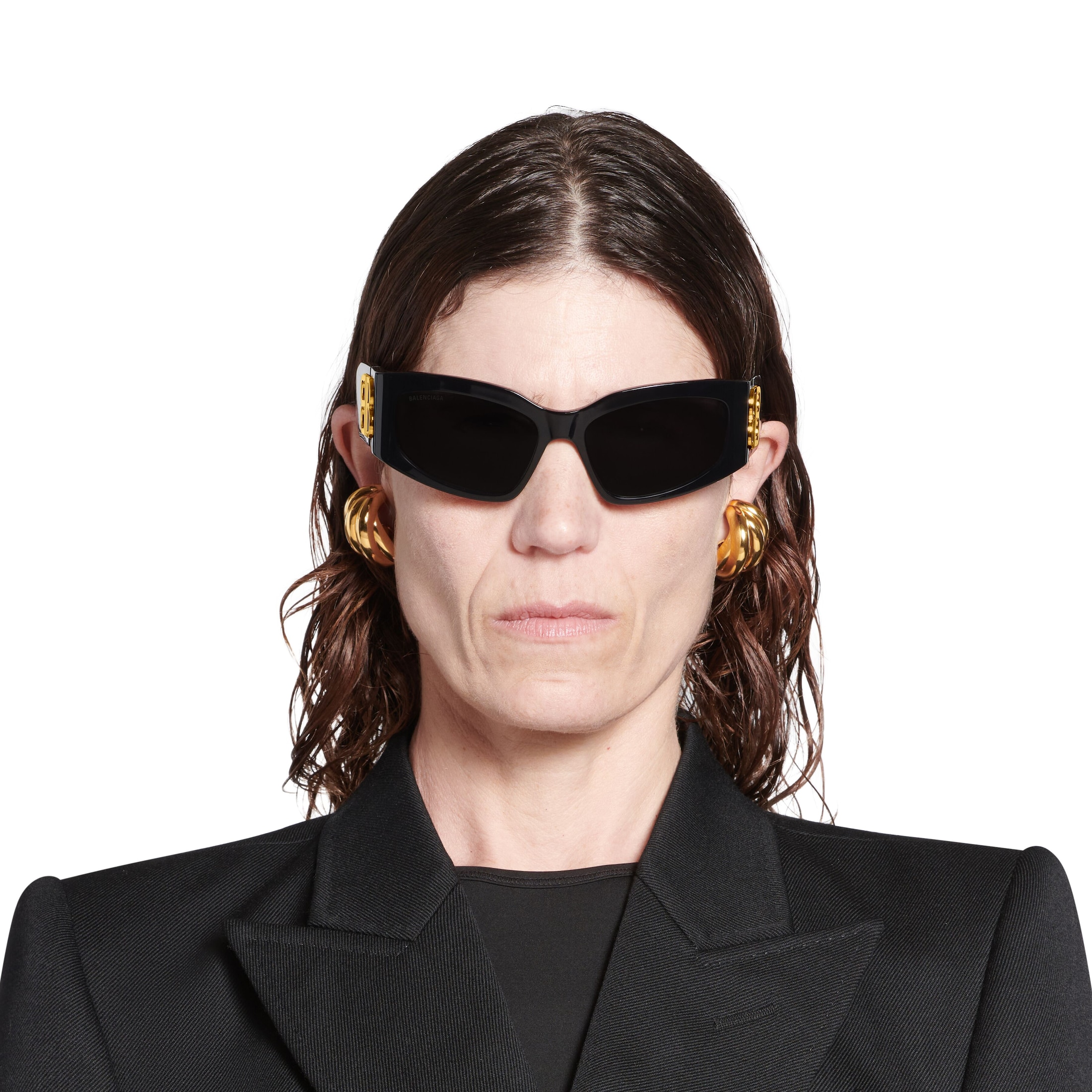 Women’s Bossy Cat Sunglasses in Black - Image 2